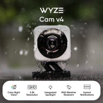 WYZE Cam v4: 2.5K QHD Smart Security Camera with Color Night Vision