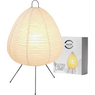 Lampe Japonaise en Papier de Riz Dimmable – Style Noguchi Akari
