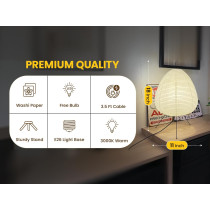 Dimmable Double-Layer Japanese Rice Paper Lamp – Noguchi Akari Style