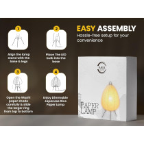 Dimmable Double-Layer Japanese Rice Paper Lamp – Noguchi Akari Style