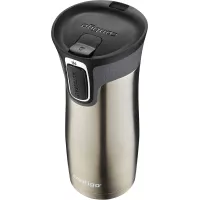 Contigo West Loop 16oz Travel Mug — Stainless steel with AUTOSEAL lid in sleek black for spill-free sipping!