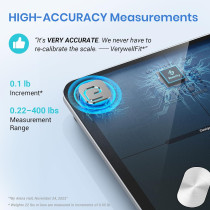 Etekcity Smart Scale Bluetooth Body Weight BMI Fat Muscle Mass FSA HSA