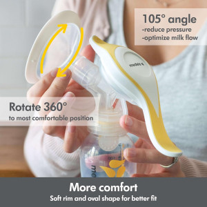 Medela Harmony Manual Breast Pump — Comfortable single-handed expressing with flexible shields!