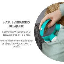 Homedics Quatro Mini Handheld Massager with Grip, 4 Nodes, Battery Operated, Includes 2 AAA Batteries, Assorted Colors