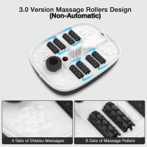 HOSPAN Foot Spa with Heat, Bubbles & Shiatsu Massage Rollers – Black