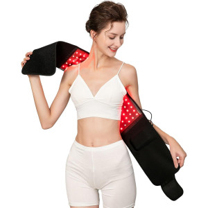Red Light Therapy Belt Wrap — Infrared light with timer for back, shoulder & waist pain relief for all!