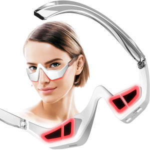 Under-Eye Red Light Therapy Glasses & Microcurrent Massager — Reduce bags, dark circles, wrinkles & puffiness!