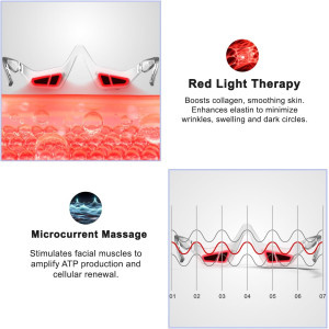 Under-Eye Red Light Therapy Glasses & Microcurrent Massager — Reduce bags, dark circles, wrinkles & puffiness!