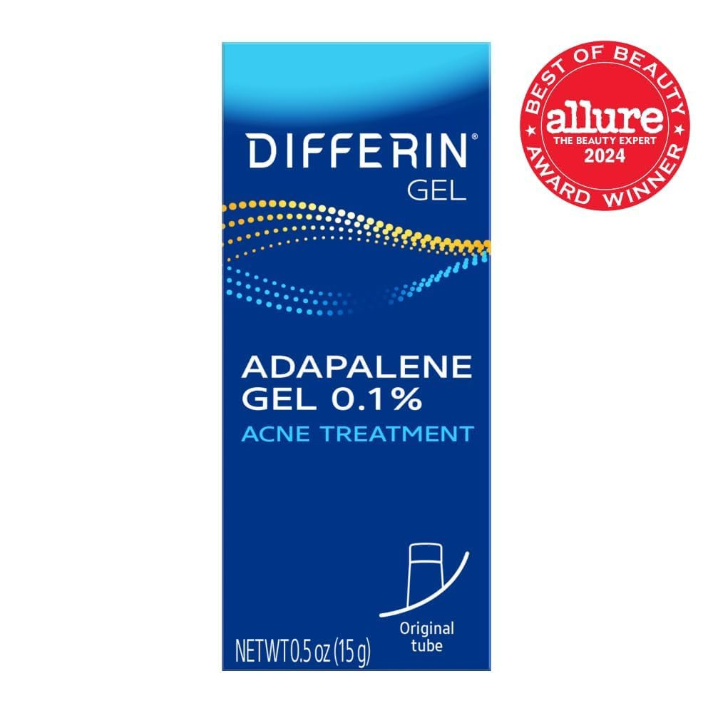Differin Acne Treatment Gel 0.1% Adapalene - 30 Day Supply, Gentle Care
