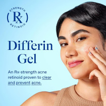Differin Acne Treatment Gel 0.1% Adapalene - 30 Day Supply, Gentle Care