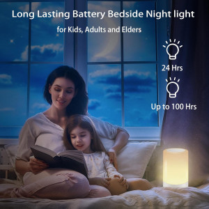 G Keni LED Touch Night Light — USB rechargeable, dimmable & gentle glow for baby and adult eye comfort!