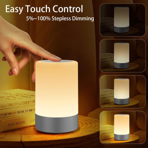 G Keni LED Touch Night Light — USB rechargeable, dimmable & gentle glow for baby and adult eye comfort!