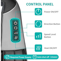 Nekteck Shiatsu Neck & Back Massager with Heat – Deep Tissue Relief