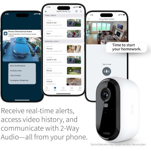 Arlo Essential 2nd Gen (2-Pack) — 2K wireless security cameras with spotlight, night vision & 2-way audio!