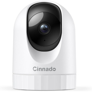 2K 360° Indoor WiFi Camera — Night vision, 2-way audio, SD storage & works with Alexa/Google Home!