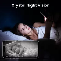 Caméra Intérieure 2K 360° Cinnado : Surveillance WiFi, Audio Bidirectionnel, Vision Nocturne, Compatible Alexa & Google