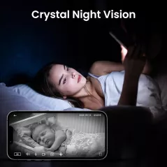 Caméra Intérieure 2K 360° Cinnado : Surveillance WiFi, Audio Bidirectionnel, Vision Nocturne, Compatible Alexa & Google