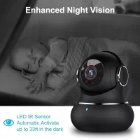 Litokam 2K Indoor Camera — 360° view, motion detection, night vision & app control for pets & baby monitoring!1/2