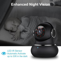 Litokam 2K Indoor Security Camera – 360° Motion Detect, Night Vision