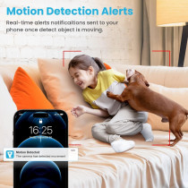 Litokam 2K Indoor Security Camera – 360° Motion Detect, Night Vision