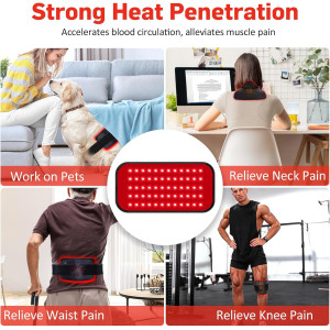Red Light Therapy Belt — Infrared wrap with timer for muscle pain relief, joint support & faster recovery!