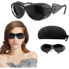 Red Light Therapy Glasses — IPL laser safety goggles (200–2000nm) for secure tanning protection!