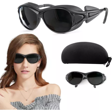 Red Light Therapy Glasses — IPL laser safety goggles (200–2000nm) for secure tanning protection!