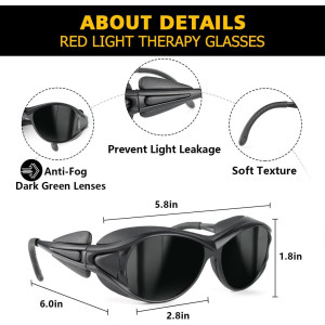 Red Light Therapy Glasses — IPL laser safety goggles (200–2000nm) for secure tanning protection!