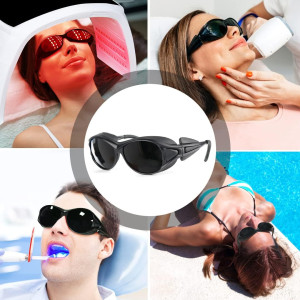 Red Light Therapy Glasses — IPL laser safety goggles (200–2000nm) for secure tanning protection!