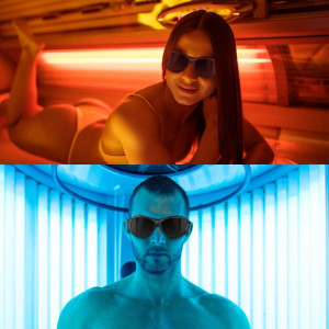 Red Light Therapy Glasses — IPL laser safety goggles (200–2000nm) for secure tanning protection!