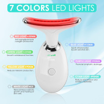 7-Color Red Light Facial Massager & Sculpting Wand for Face & Neck