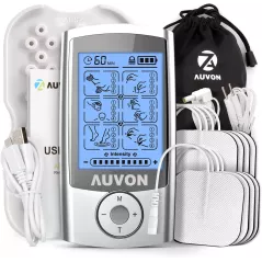 AUVON TENS 4e Gén. - 24 Modes, 8 Électrodes Premium