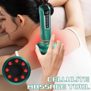 GlowFit 3-in-1 Cellulite Massager — Handheld, rechargeable, 12 suction modes for cordless body contouring!