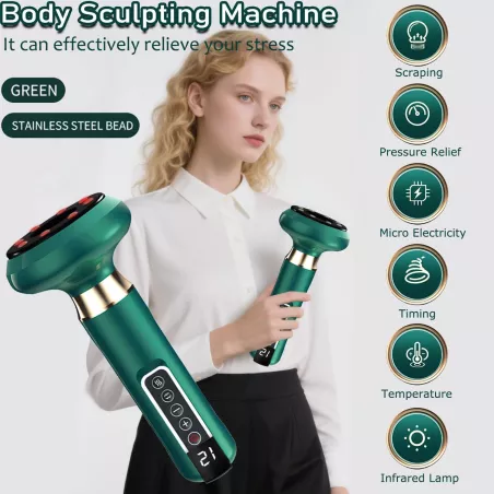 GlowFit Sculpiflex: Masseur Anti-Cellulite 3-en-1 Rechargeable - Sculptez Votre Corps à Domicile!