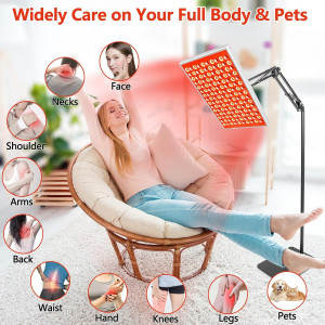 Red Light Therapy Lamp Panel 660nm & 850nm for Full Body & Face Care
