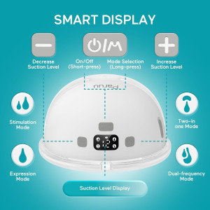 Paruu P16 Hands-Free Wearable Breast Pump – Portable, Strong Suction