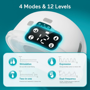 Paruu Tire-Lait Électrique Portable Sans Mains 2 Pack Blanc