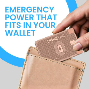AquaVault Slim Powerbank 2300mAh Fast Charge USB-C Rose Gold Wallet Fit
