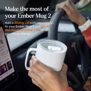 Mug Intelligent Ember 2 - Température Contrôlée, 80 min, Blanc