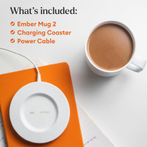 Ember Smart Mug 2 - 10 oz App-Controlled Heated Coffee Mug, White