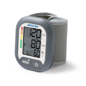 Medline Digital Wrist Blood Pressure Monitor with Batteries & 60 Memory