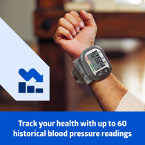 Medline Digital Wrist Blood Pressure Monitor with Batteries & 60 Memory