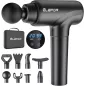 Pistolet de Massage Percussion: Soulagement Musculaire Profond, 8 Têtes, 20 Vitesses, Noir Mat