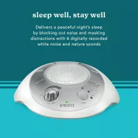 Homedics SoundSleep: Machine à Bruit Blanc Portable, 6 Sons Naturels pour un Sommeil Paisible