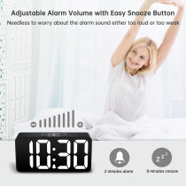 DreamSky Small Digital Alarm Clock with Large Display & USB Charging