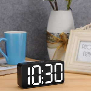 DreamSky Small Digital Alarm Clock with Large Display & USB Charging