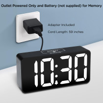 DreamSky Small Digital Alarm Clock with Large Display & USB Charging