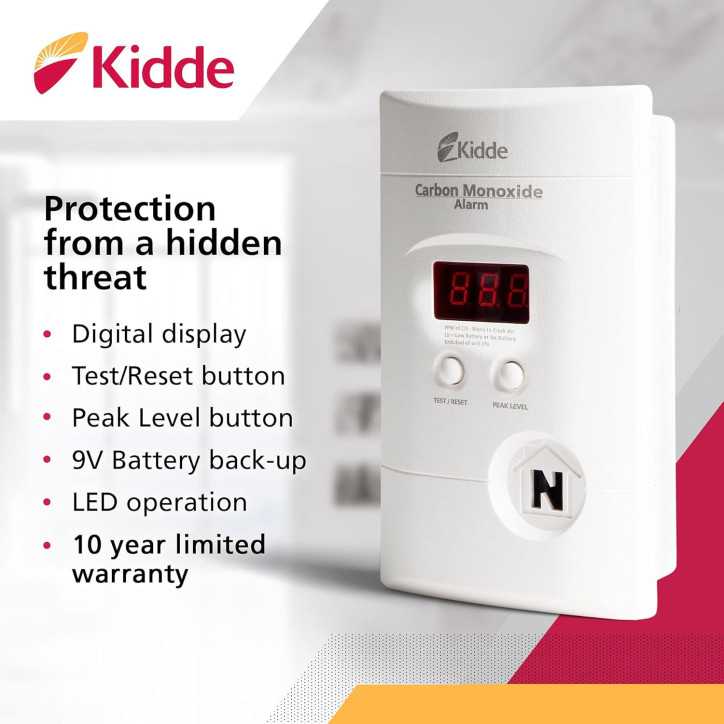 Kidde Carbon Monoxide Detector: Digital Display, Battery Backup - Peace of Mind! Kidde Carbon Monoxide Detector: Digital Display, Battery Backup - Peace of Mind!