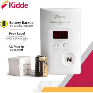 Kidde Carbon Monoxide Detector Plug-In with Battery Backup & LED Display