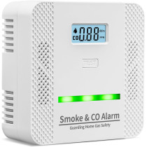 Two-in-One Carbon Monoxide & Smoke Alarm with Digital Display & Sound